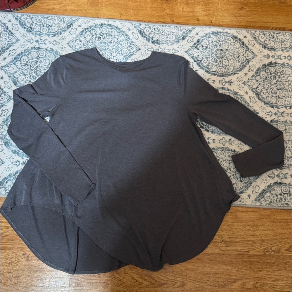 Lululemon grey long sleeve asymmetrical top
